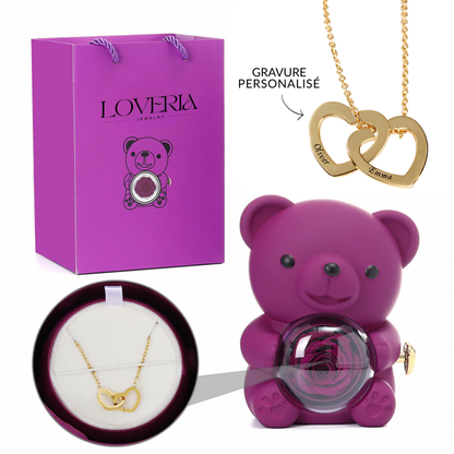 Ours Éternel & Collier Gravé