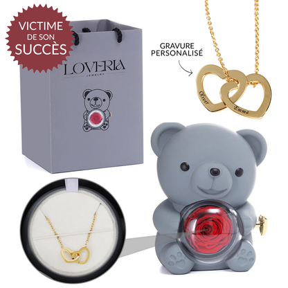 Ours Éternel & Collier Gravé