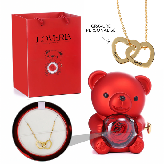Ours Éternel & Collier Gravé