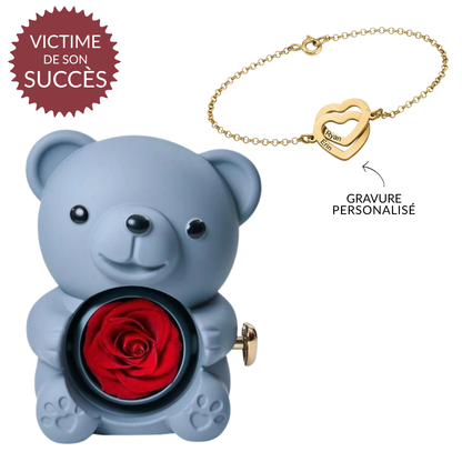 Ours Éternel & Bracelet Gravé