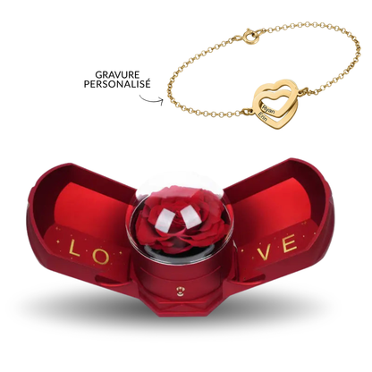 Boîte Amour & Bracelet Gravé