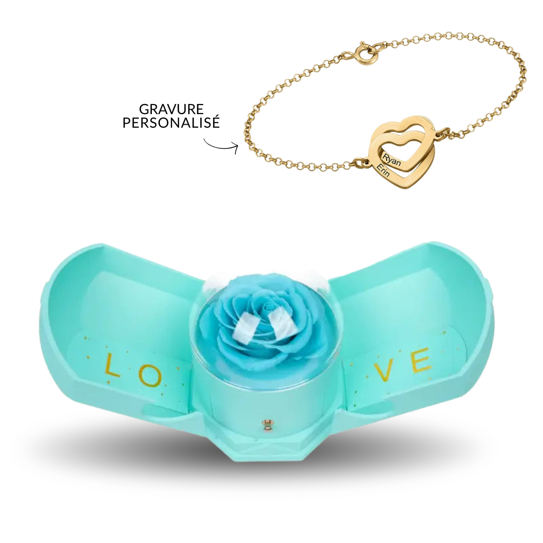 Boîte Amour & Bracelet Gravé