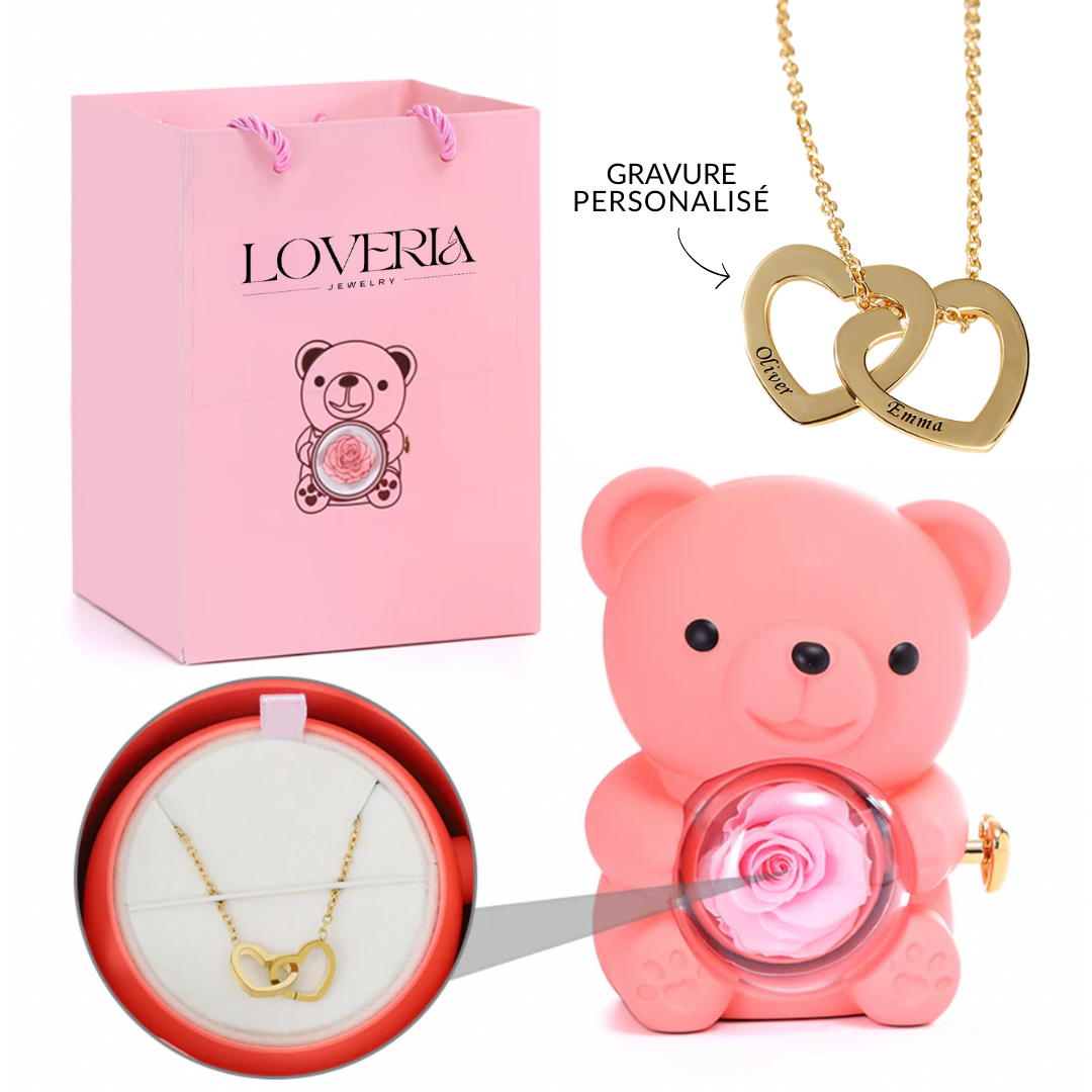Ours Éternel & Collier Gravé